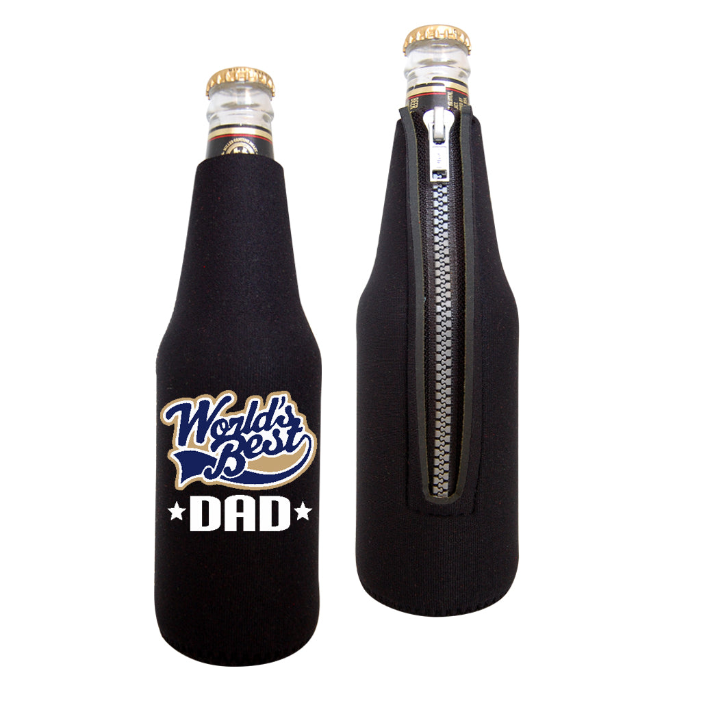 Best Dad beer bottle zip cooler sleeve
